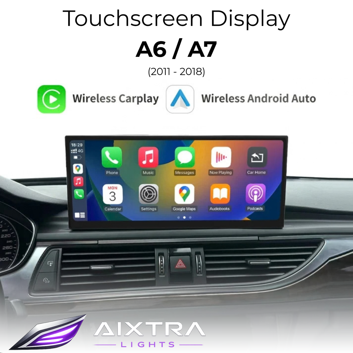 Touchscreen für Audi A6 & A7 – Wireless CarPlay & Android Auto
