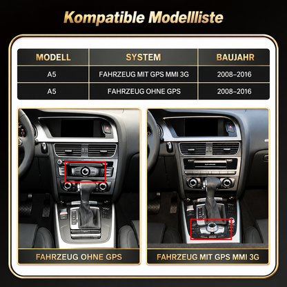 Touchscreen für Audi A4 & A5 – Wireless CarPlay & Android Auto