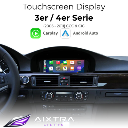 Touchscreen for BMW 3 Series E90–E93 with CCC or CIC – Wireless CarPlay & Android Auto