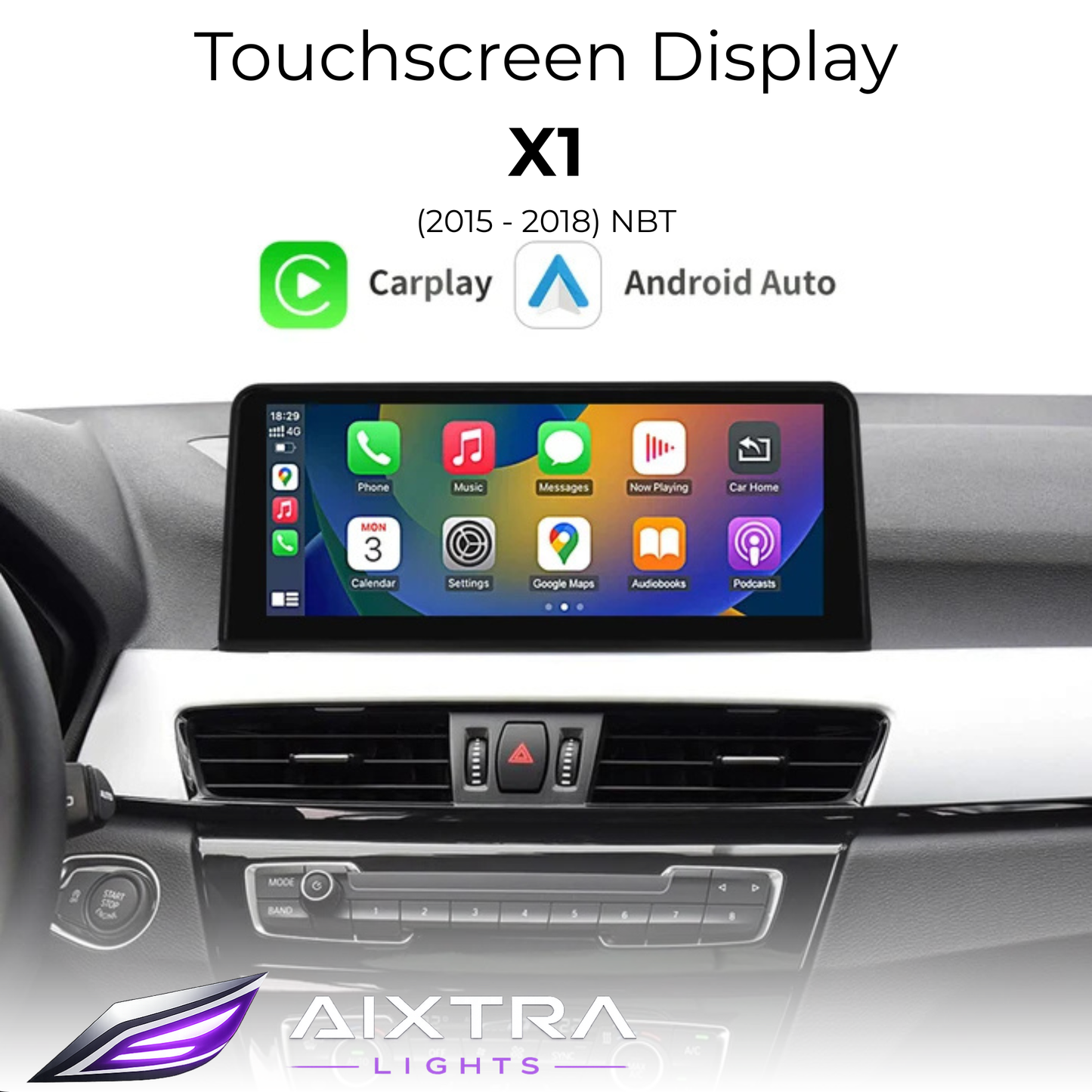 Touchscreen for BMW X1 E84 & F48 with CIC or NBT – Wireless CarPlay & Android Auto