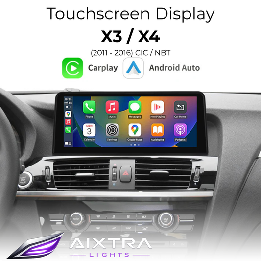 Touchscreen for BMW X3 F25 & X4 F26 with CIC or NBT – Wireless CarPlay & Android Auto