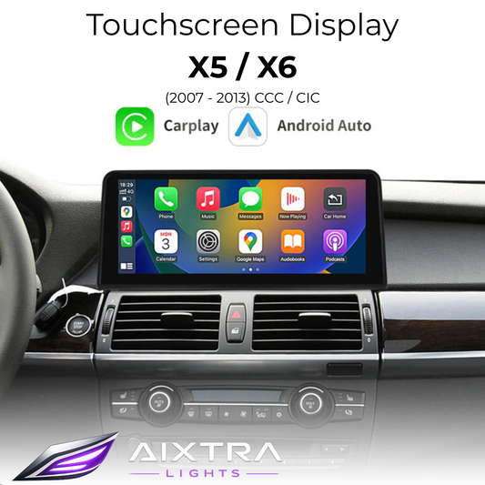 Touchscreen for BMW X5 E70 & X6 E71 with CCC or CIC – Wireless CarPlay & Android Auto