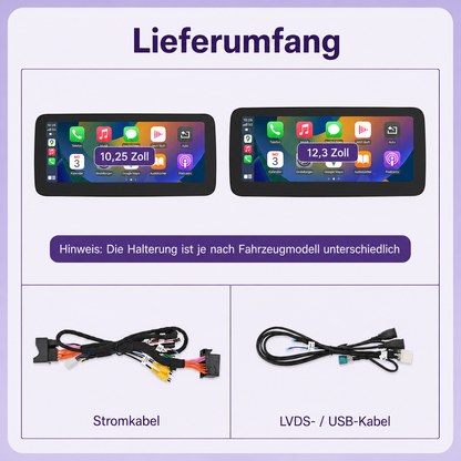 Touchscreen for Mercedes C-Class, GLC & V-Class – Wireless CarPlay & Android Auto