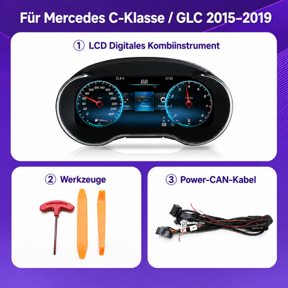 Volldigitales Tacho für Mercedes C-Klasse W205 & GLC X253 – Digital Cockpit