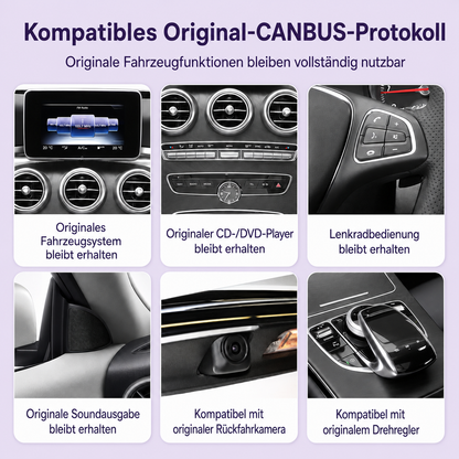 Touchscreen for Mercedes C-Class, GLC & V-Class – Wireless CarPlay & Android Auto