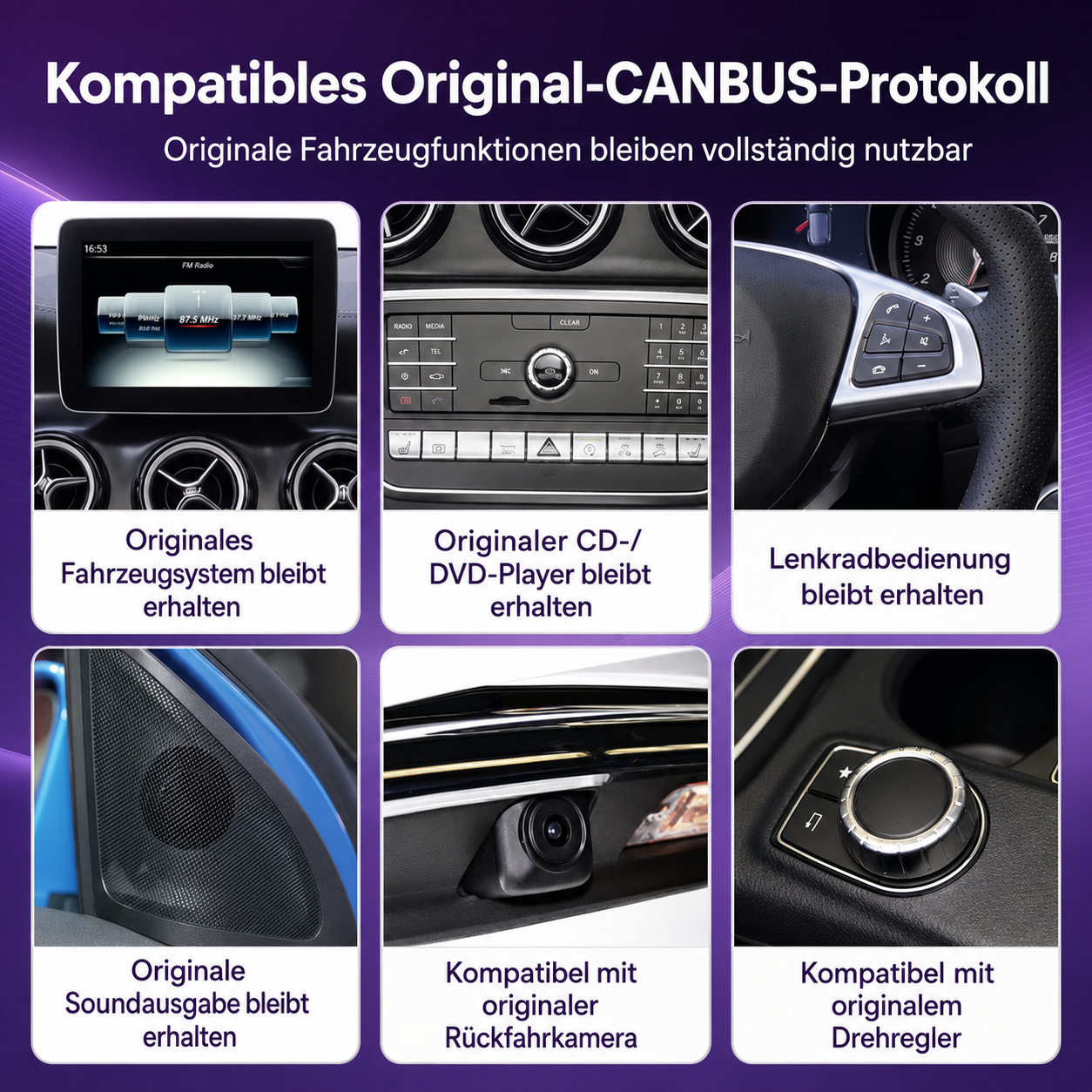 Touchscreen for Mercedes A-Class, CLA, GLA & G-Class – Wireless CarPlay & Android Auto
