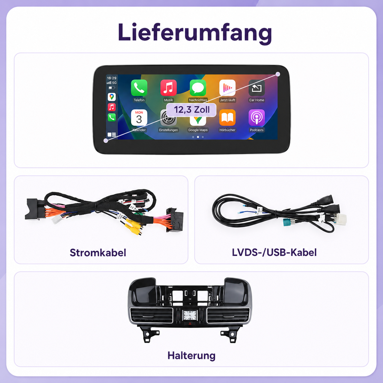 Touchscreen for Mercedes GLE & GLS – Wireless CarPlay & Android Auto