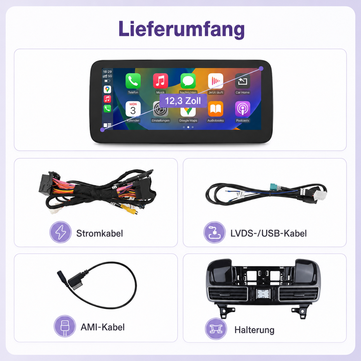 Touchscreen for Mercedes ML & GL – Wireless CarPlay & Android Auto