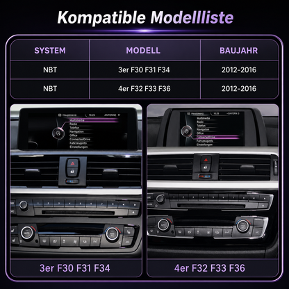 Touchscreen for BMW 3 Series & 4 Series NBT – Wireless CarPlay & Android Auto