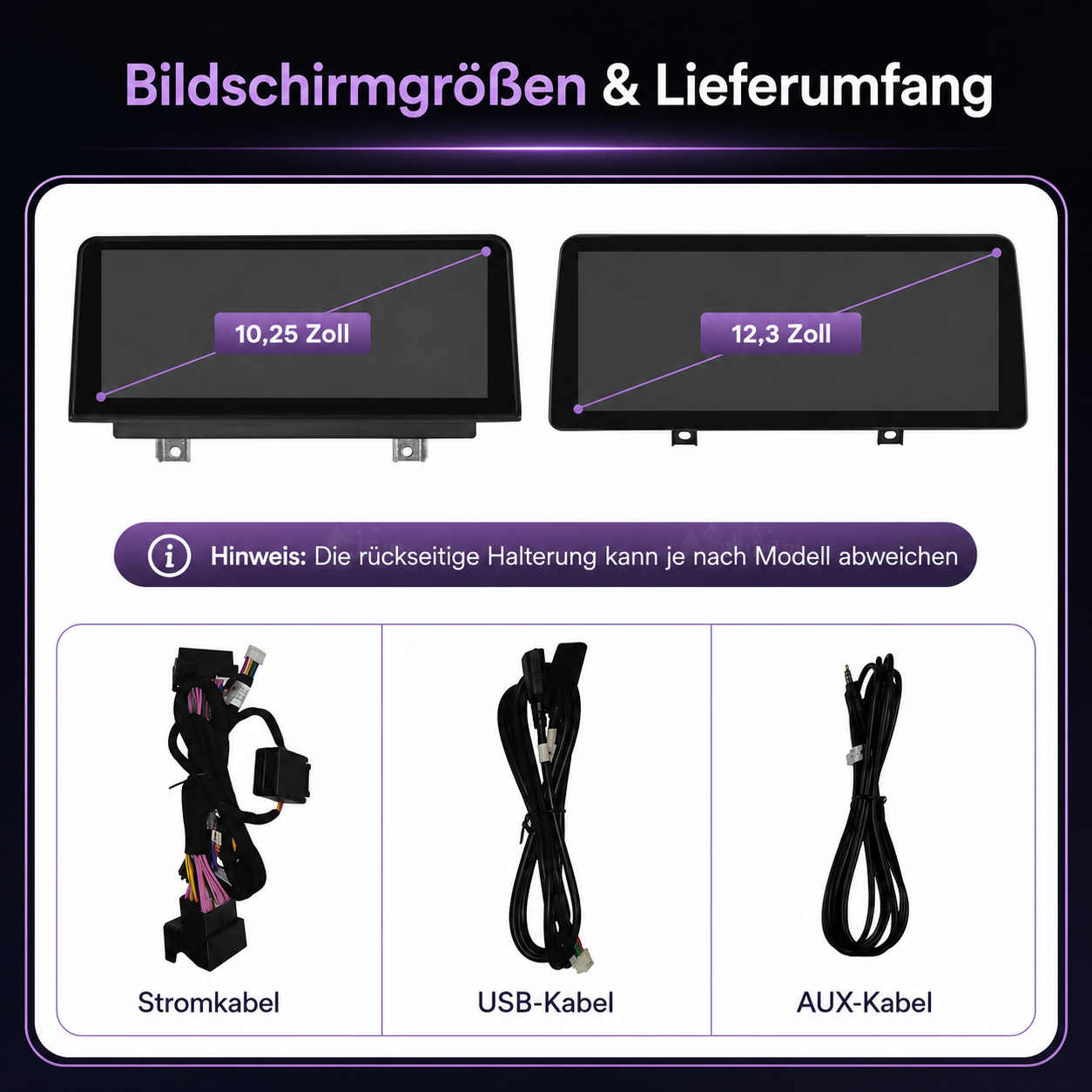 Touchscreen for BMW 1 Series E81–E88 with CCC or CIC – Wireless CarPlay & Android Auto