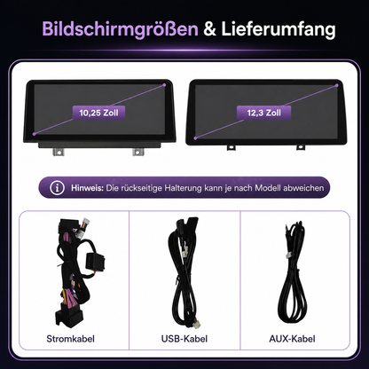 Touchscreen for BMW 1 Series E81–E88 with CCC or CIC – Wireless CarPlay & Android Auto
