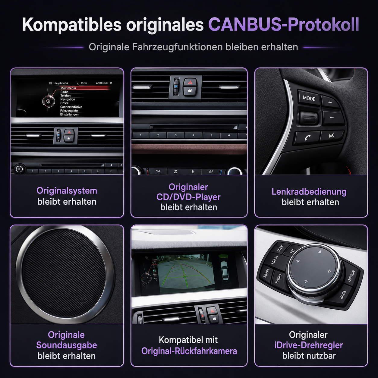 Touchscreen for BMW X5 E70 & X6 E71 with CCC or CIC – Wireless CarPlay & Android Auto
