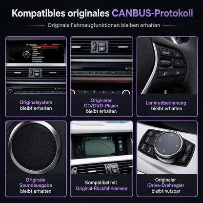 Touchscreen for BMW X5 E70 & X6 E71 with CCC or CIC – Wireless CarPlay & Android Auto