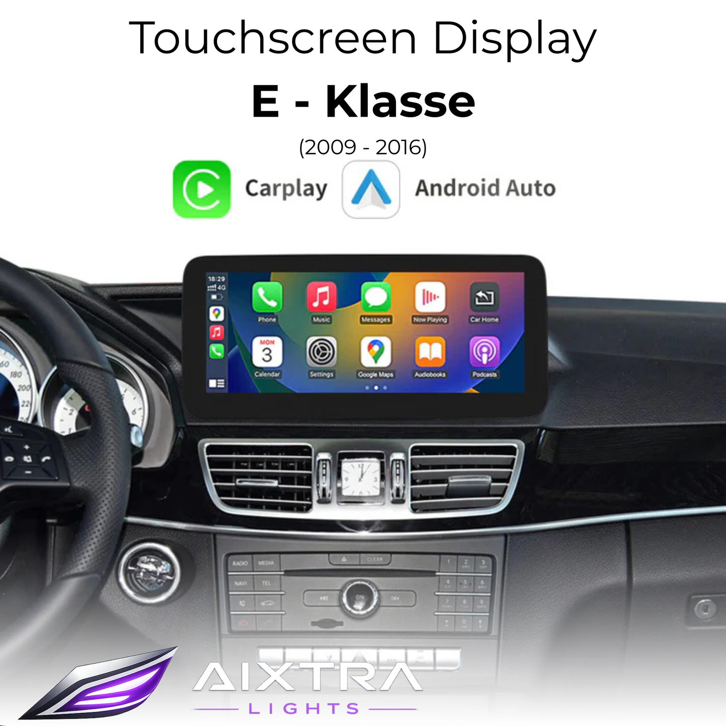 Touchscreen for Mercedes E-Class – Wireless CarPlay & Android Auto