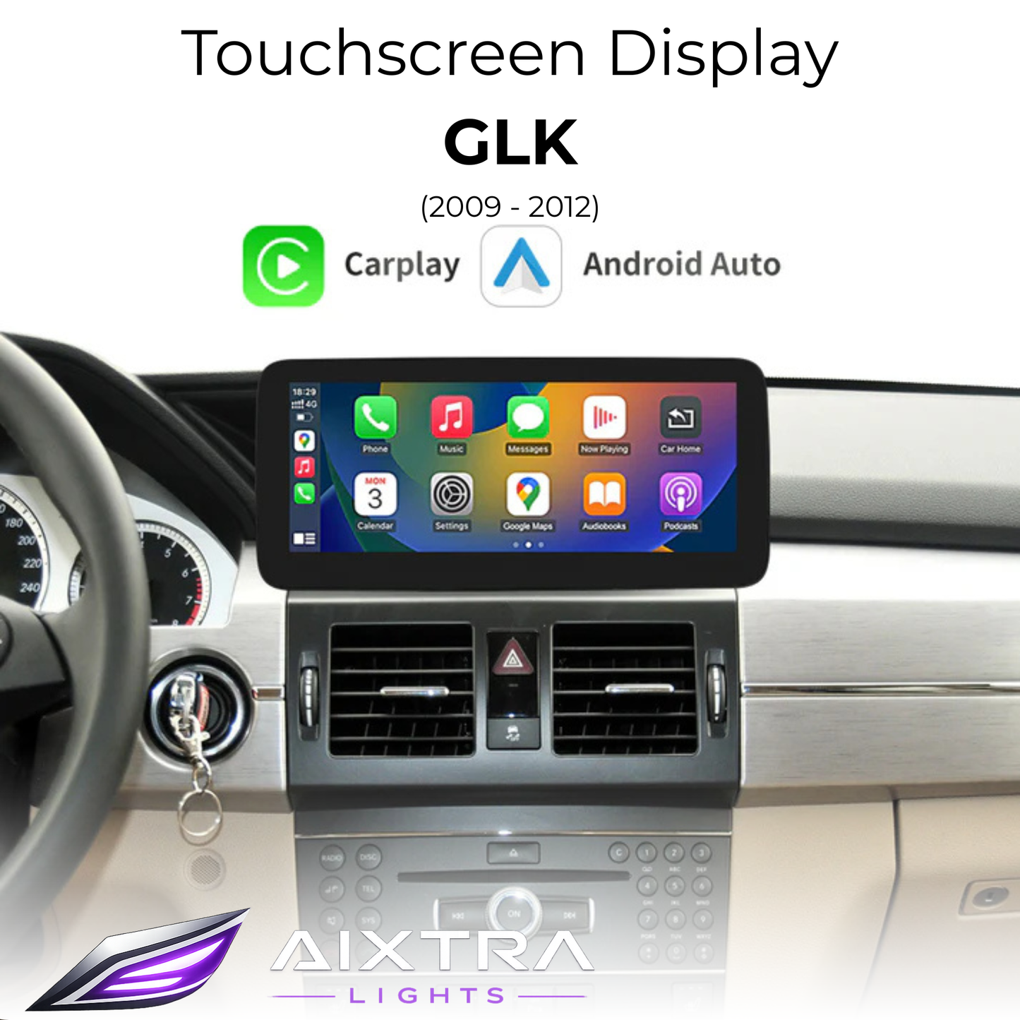 Touchscreen for Mercedes GLK – Wireless CarPlay & Android Auto
