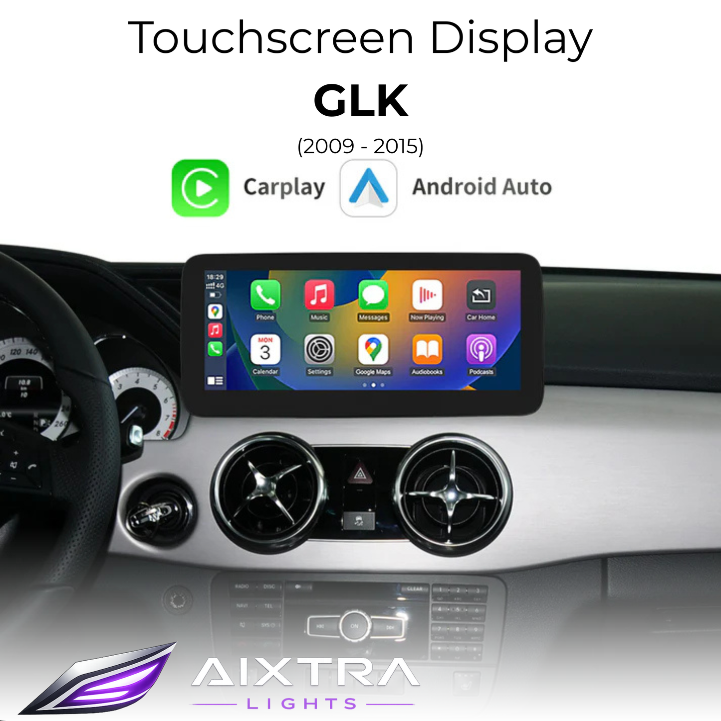 Touchscreen for Mercedes GLK – Wireless CarPlay & Android Auto