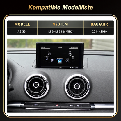 Touchscreen für Audi A3 8V – Wireless CarPlay & Android Auto