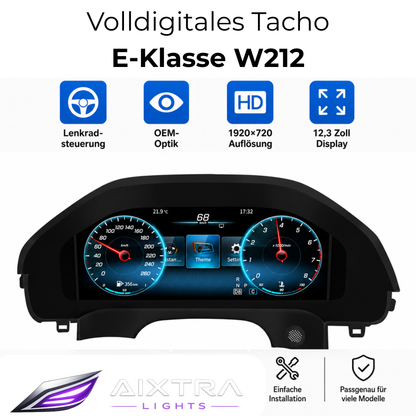Volldigitales Tacho für Mercedes E-Klasse W212 – Digital Cockpit