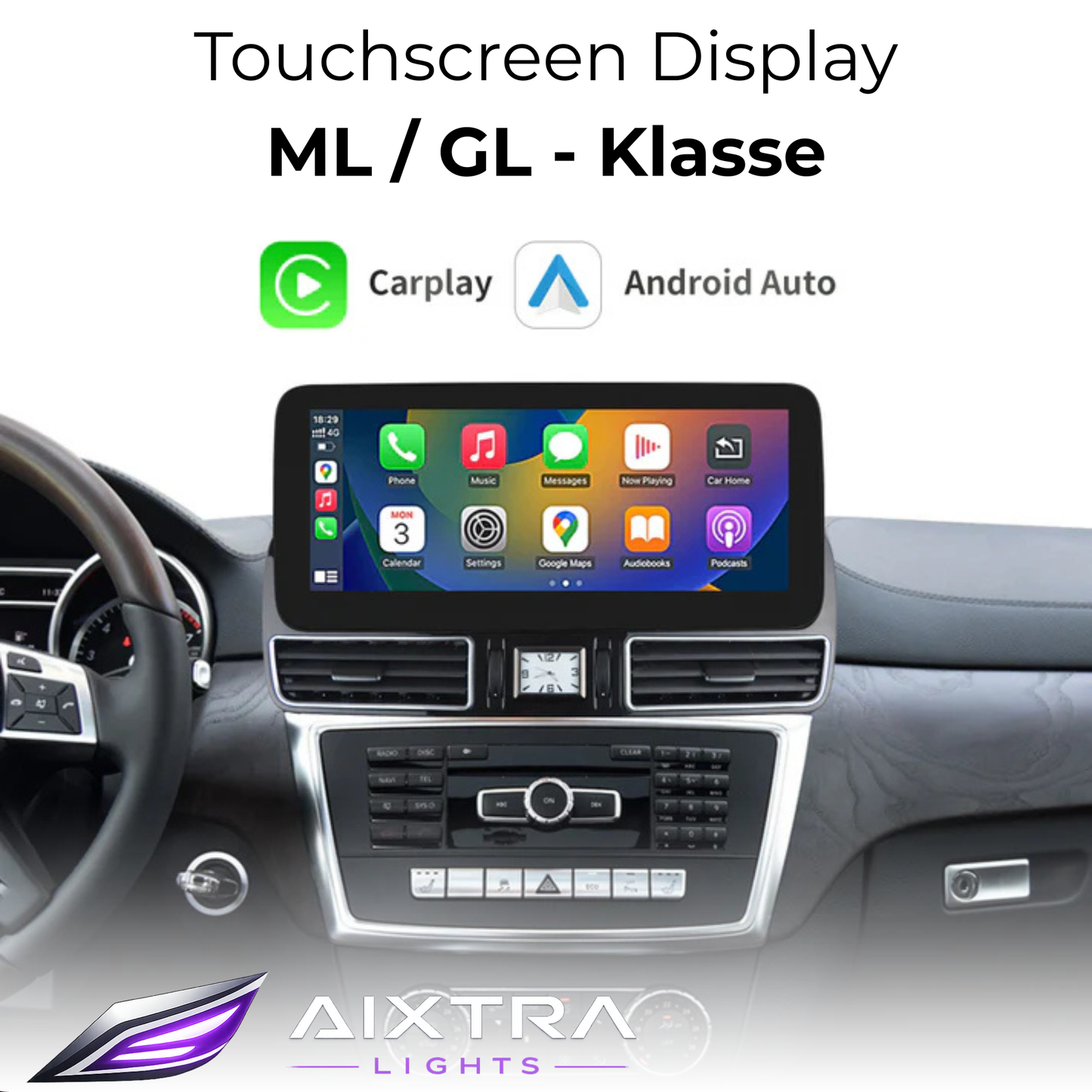 Touchscreen for Mercedes ML & GL – Wireless CarPlay & Android Auto